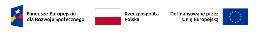 Logo FERS, flaga Polski, Logo UE informacja o dofinansowaniu